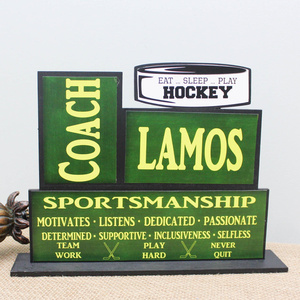 Personalized Hockey Coach End Of Season Gift
