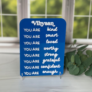 You are kind affirmation acrylic sign for kids