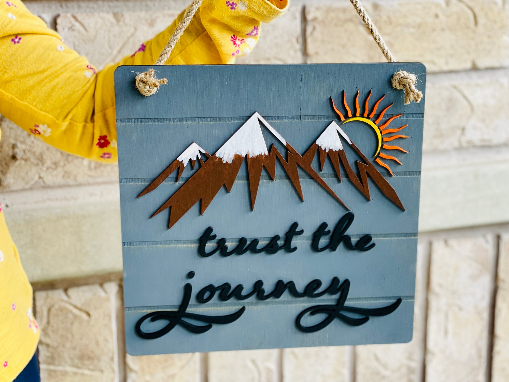 Trust The Journey Wood Sign