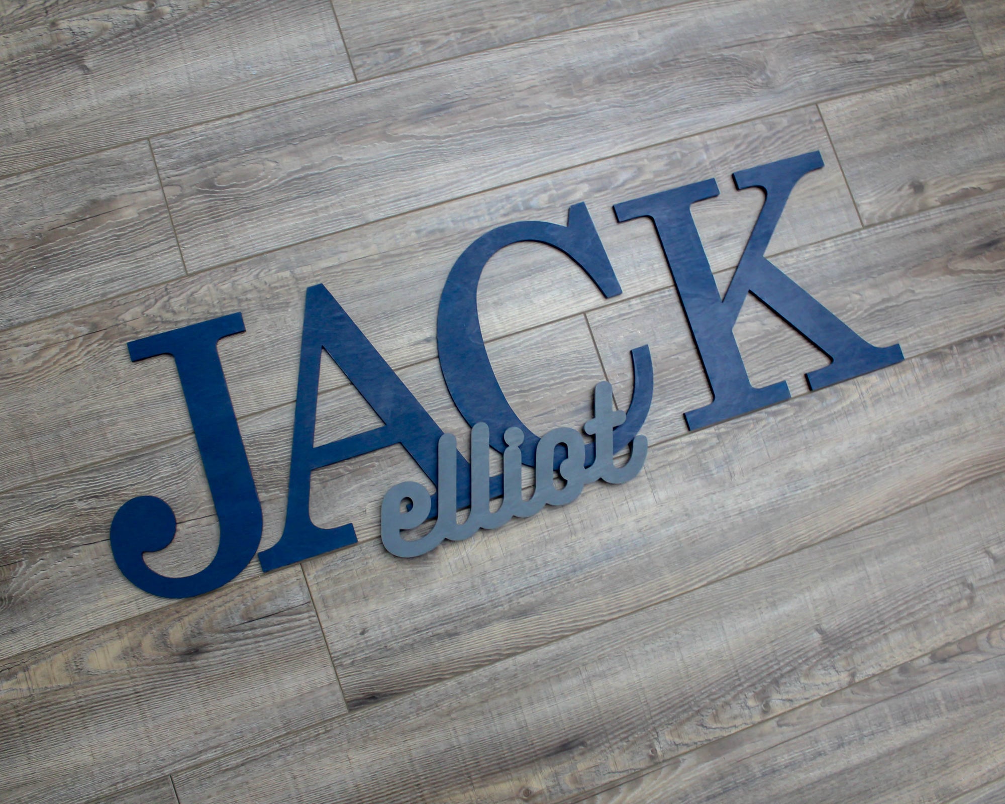 Large Capital Wooden Letters Name Sign
