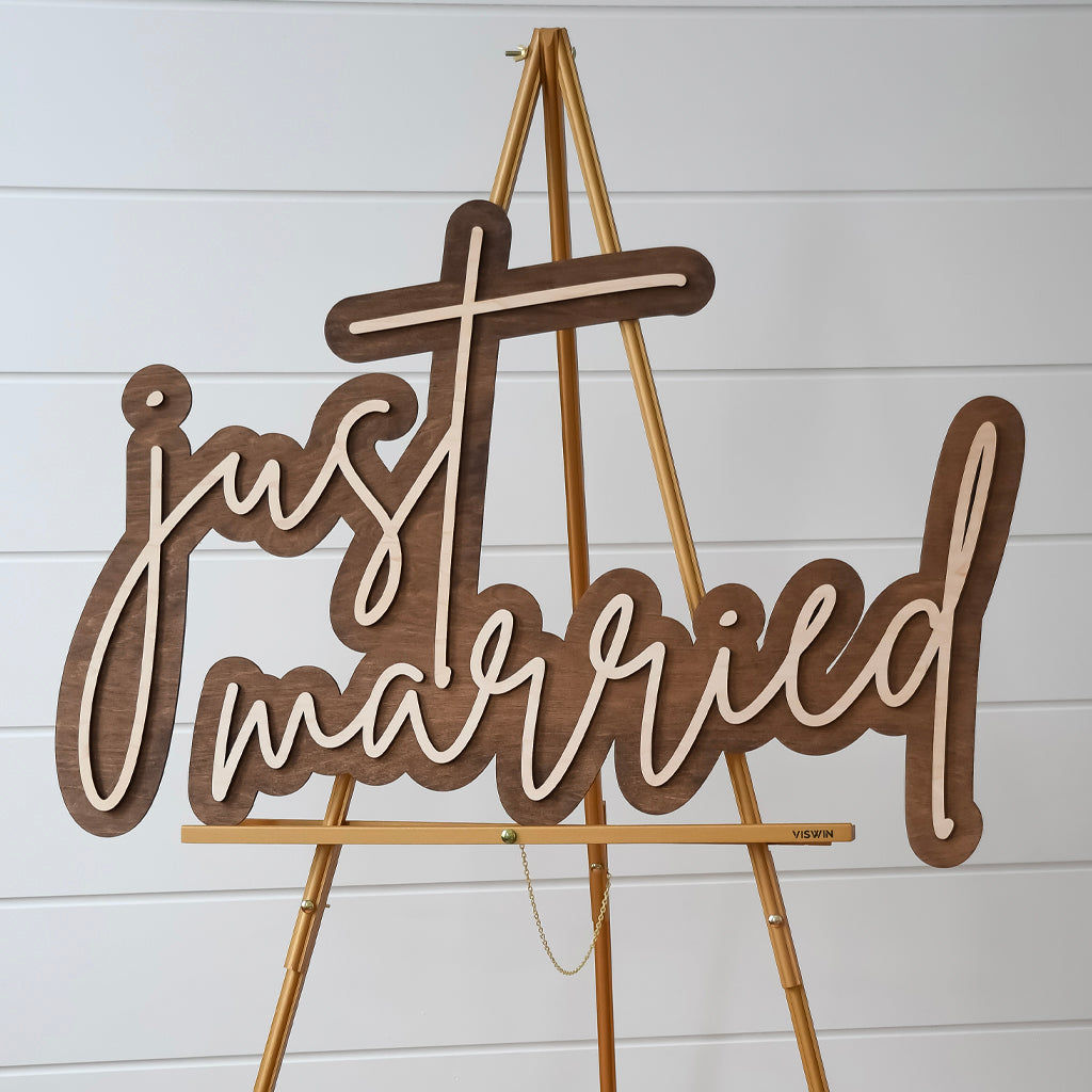 Just Married Wood Signage, Wedding Photo Prop