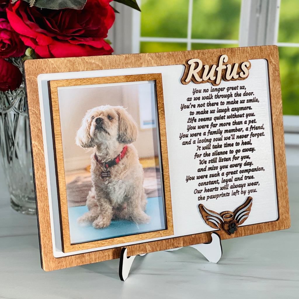 Personalized Pet Memorial Frame With Dog's Or Cat's Name - Timeless Notions