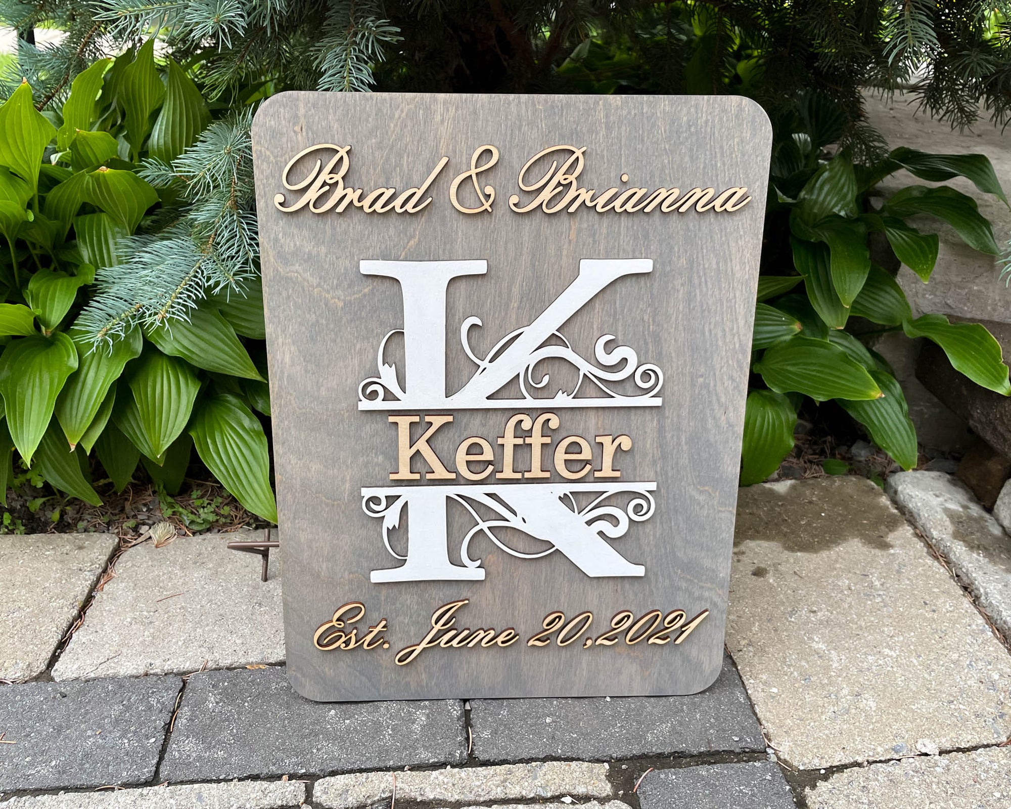 Family Name Sign Personalized Wedding Gift