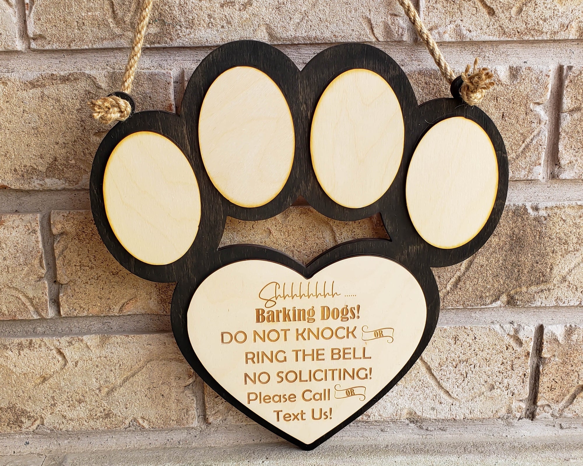 Don't Ring The Bell Barking Dogs Sign