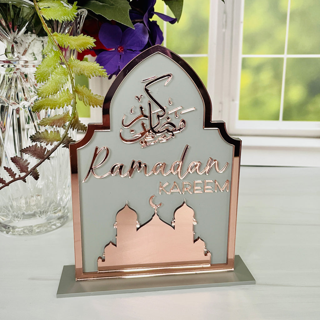 Reversible Ramadan Kareem Eid Mubarak Acrylic Decor