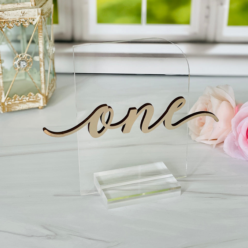 Acrylic Arch Table Number Centrepiece