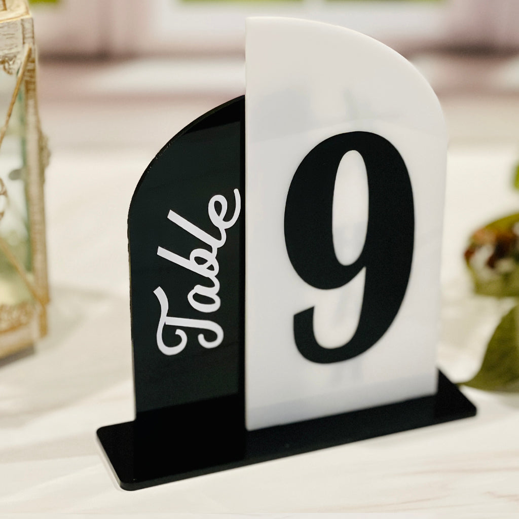 Split Arch Acrylic Table Number