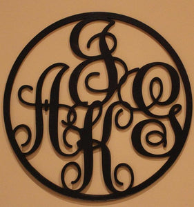 four letter circle monogram