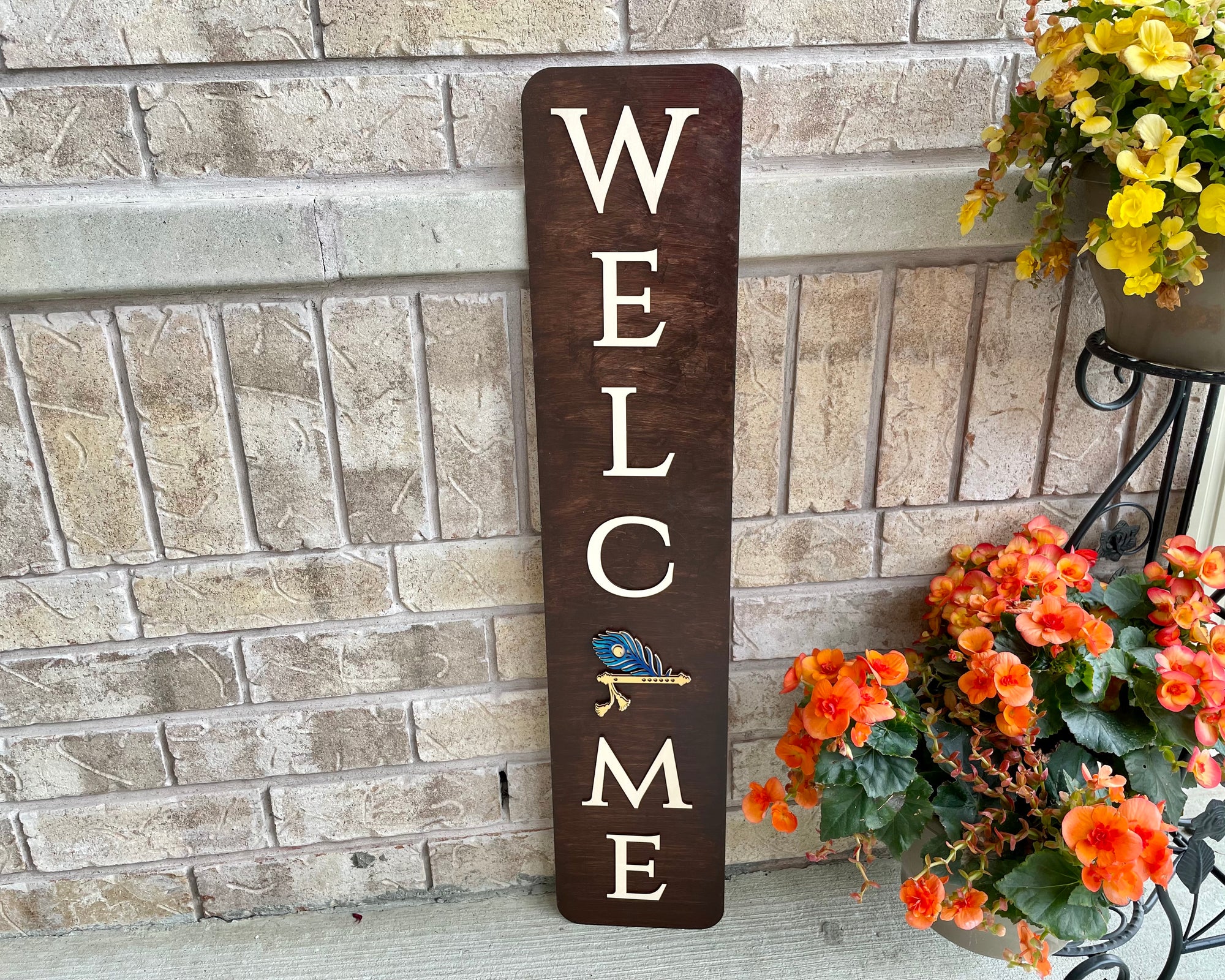 Welcome Interchangeable Sign With Indian Themes