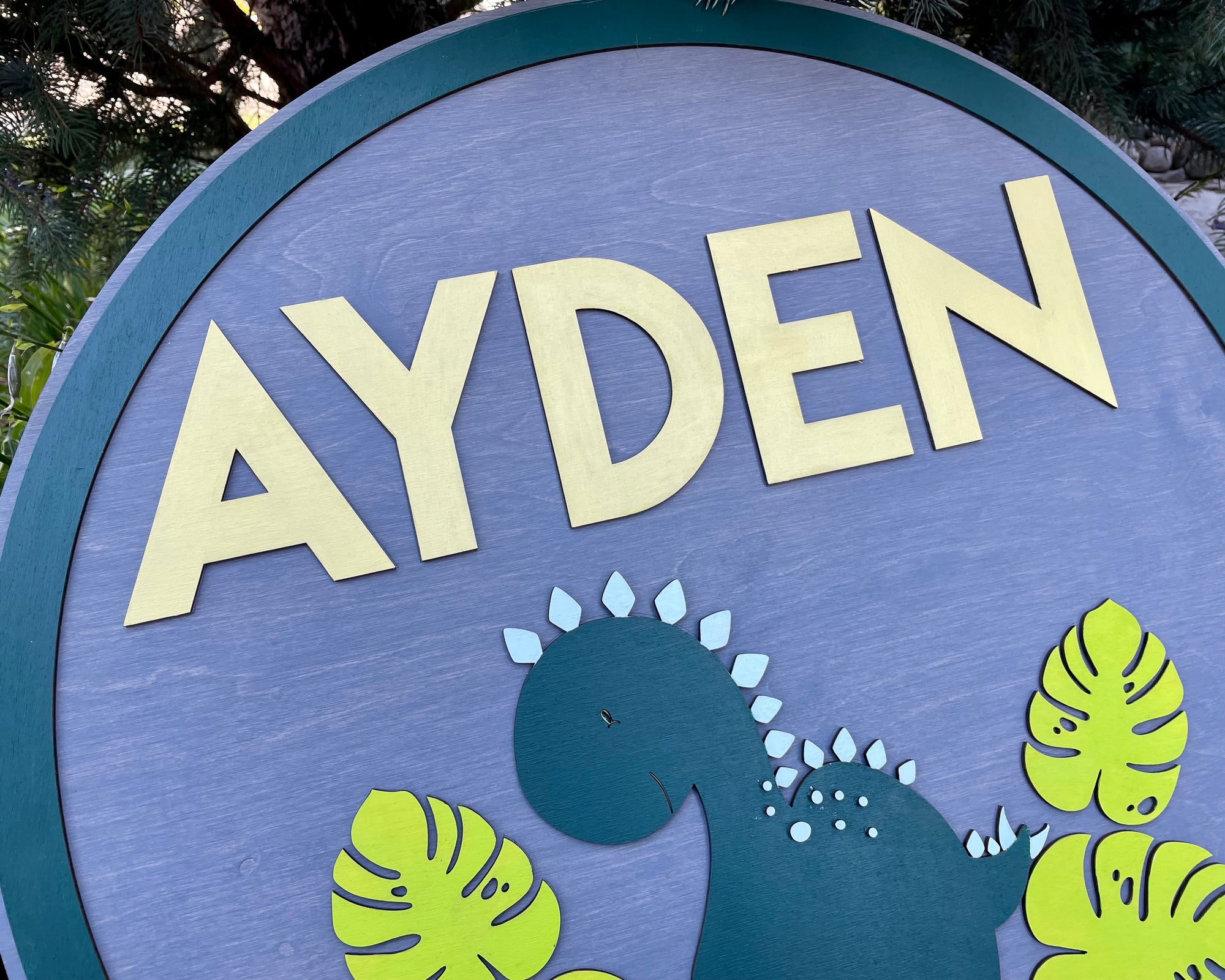 Dinosaur Nursery Name Sign