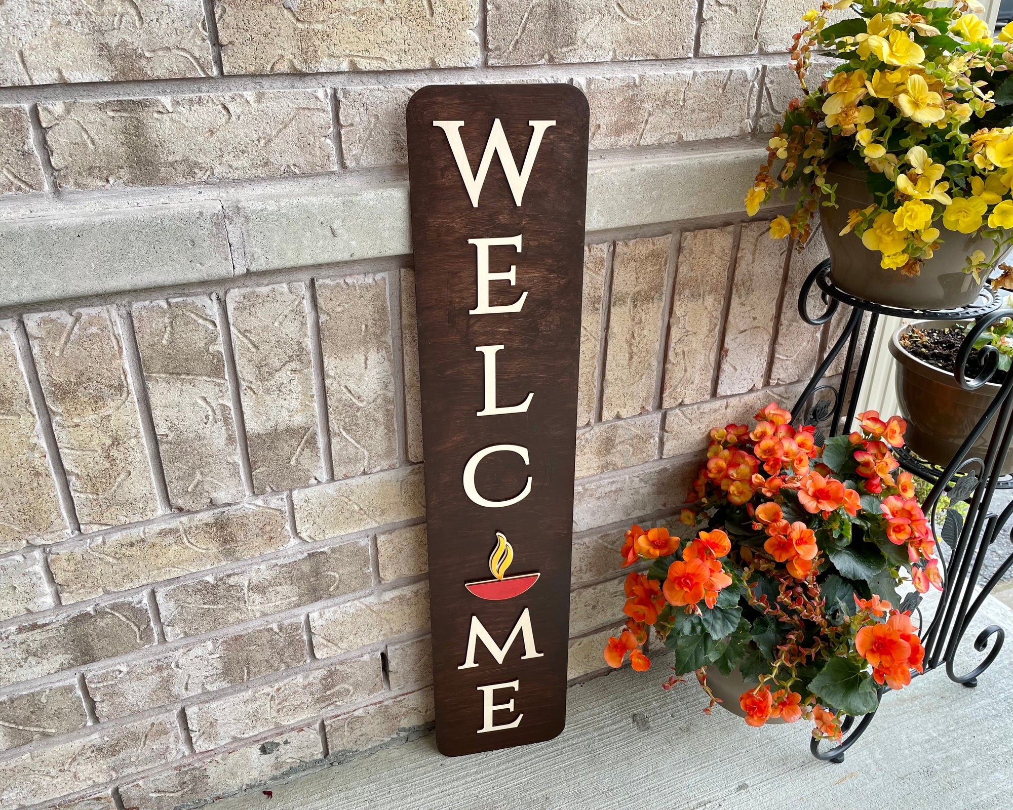Welcome Interchangeable Sign With Indian Themes