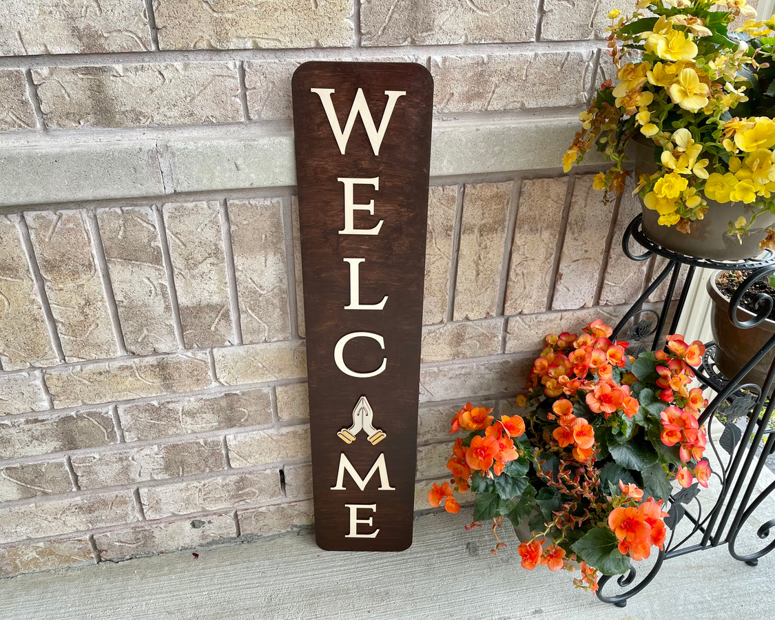 Welcome Interchangeable Sign With Indian Themes - Timeless Notions